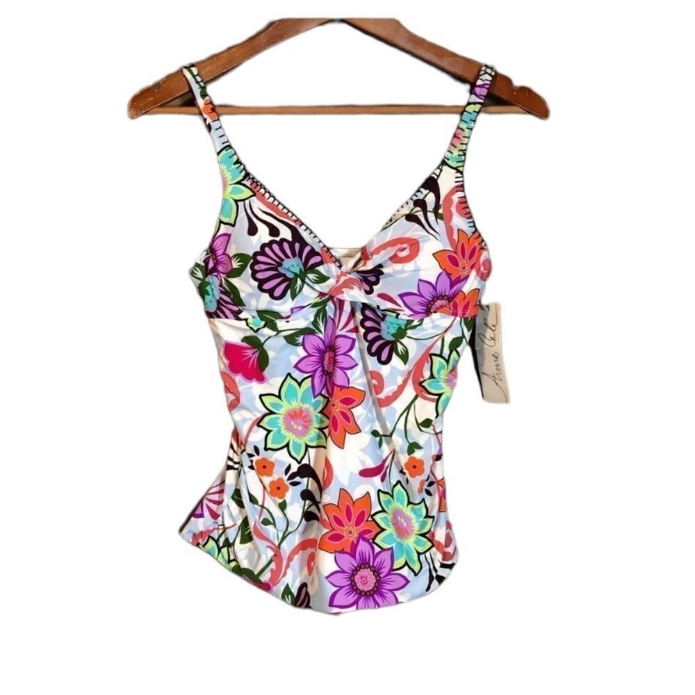 ‎NWT! Anne cole floral swim tank.